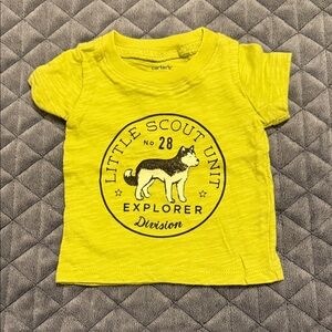 Carter's Greenish Yellow Little Scout Unit Explorer Graphic Tee